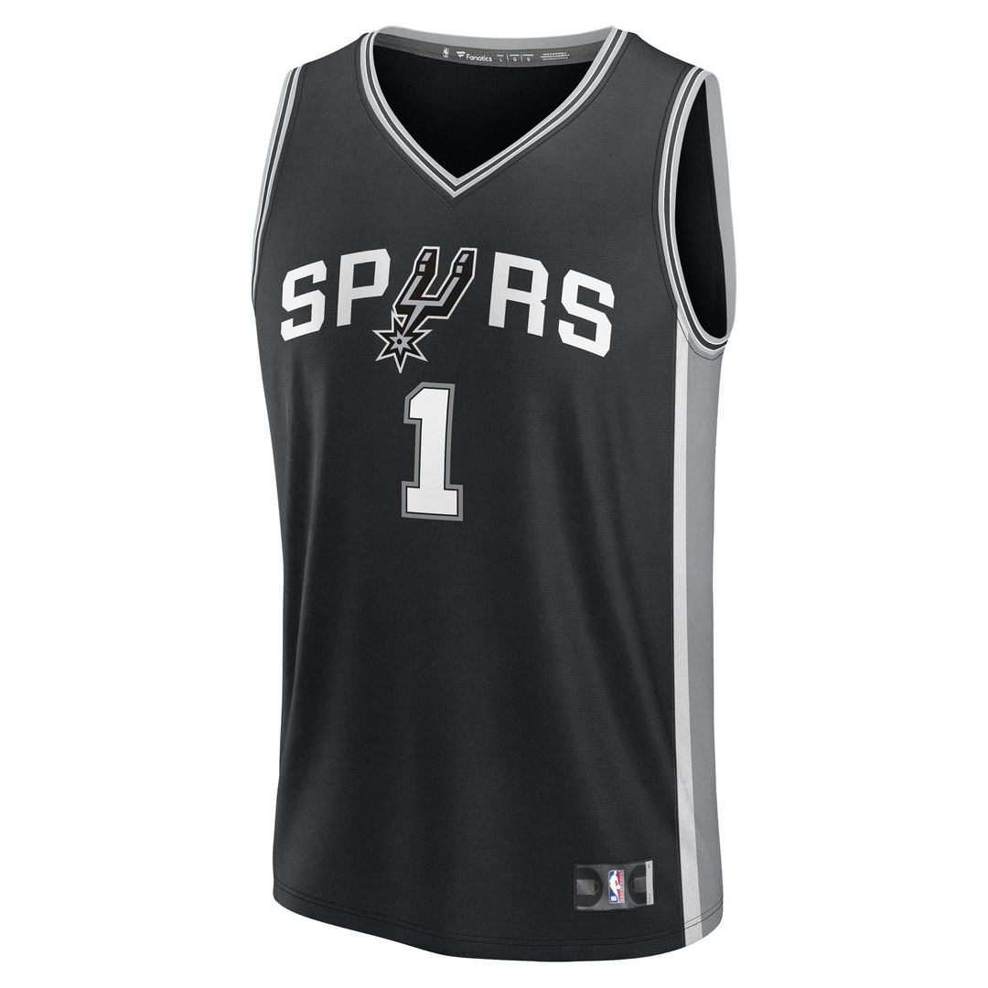 Victor Wembanyama San Antonio Spurs Fanatics Fast Break Replica Player Jersey - Icon Edition - Black | NBA Fan Gear