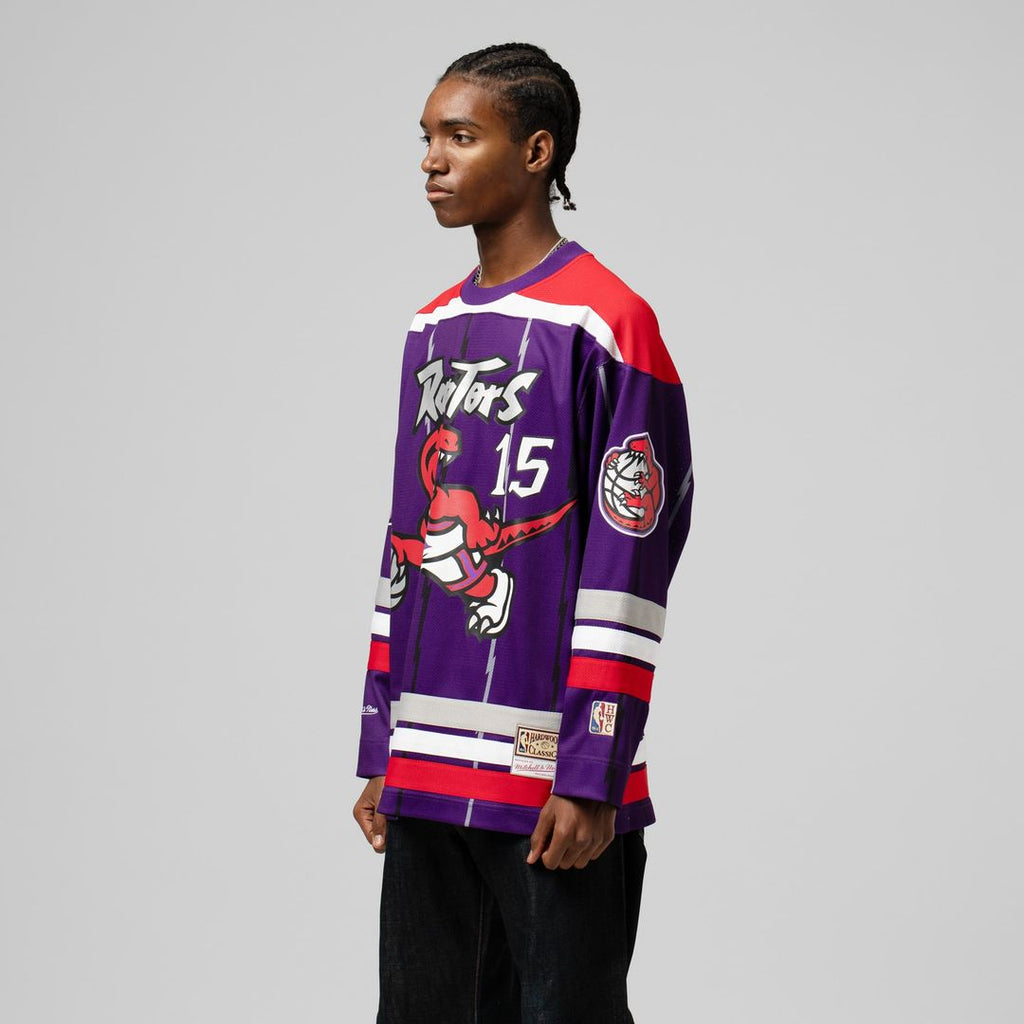 Vince Carter Toronto Raptors Mitchell & Ness Unisex Maxxed Out Fashion Hockey Jersey - Purple | NBA Fan Gear