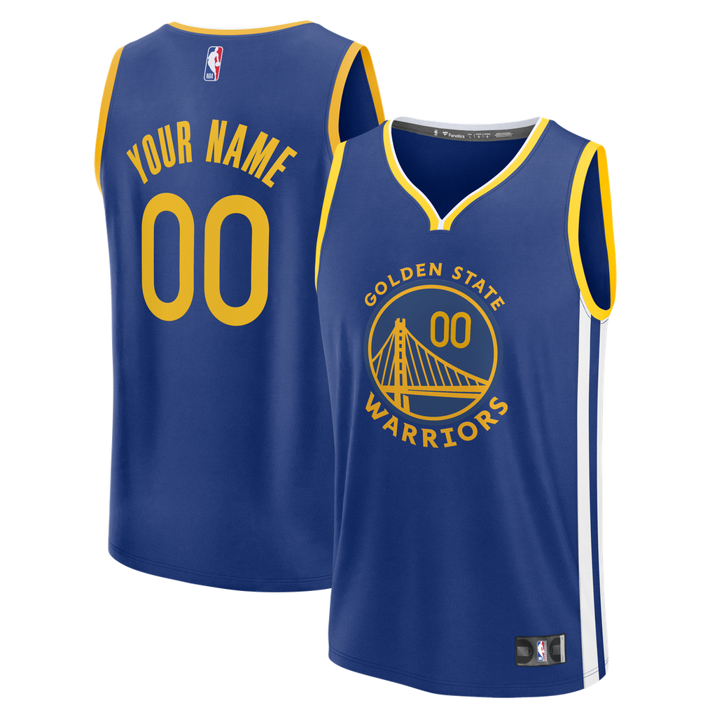 Golden State Warriors Fanatics Fast Break Custom Jersey - Icon Edition - Royal | NBA Fan Gear