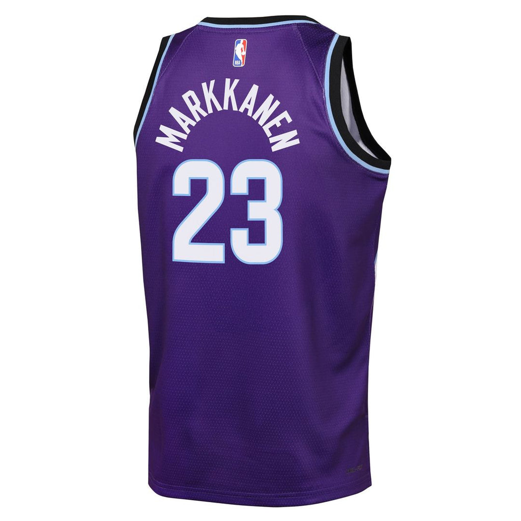 Lauri Markkanen Utah Jazz Nike Youth Icon Edition Swingman Jersey - Purple | NBA Fan Gear