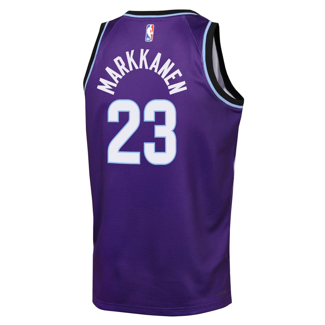 Lauri Markkanen Utah Jazz Nike Youth Icon Edition Swingman Jersey - Purple | NBA Fan Gear