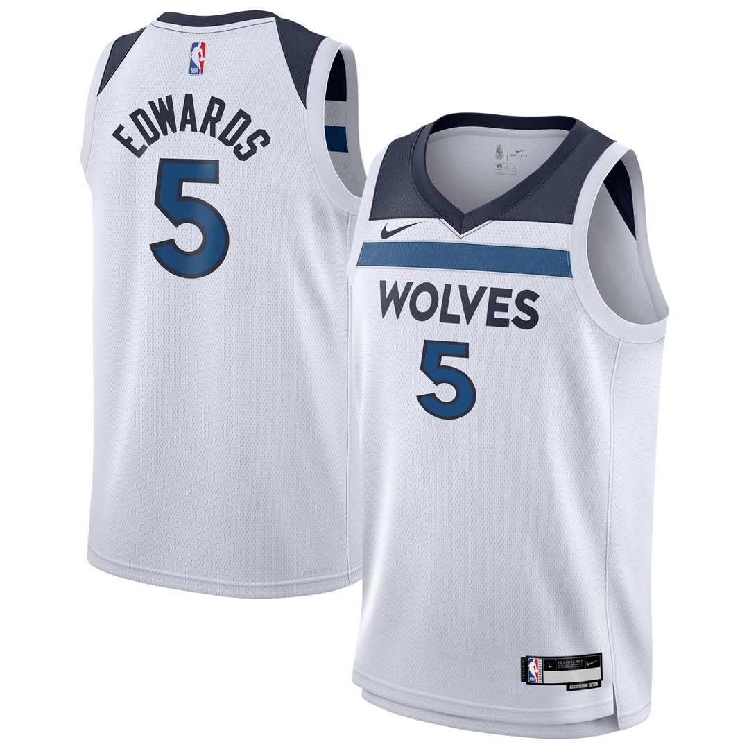 Anthony Edwards Minnesota Timberwolves Nike Youth Swingman Jersey - Association Edition - White | NBA Fan Gear