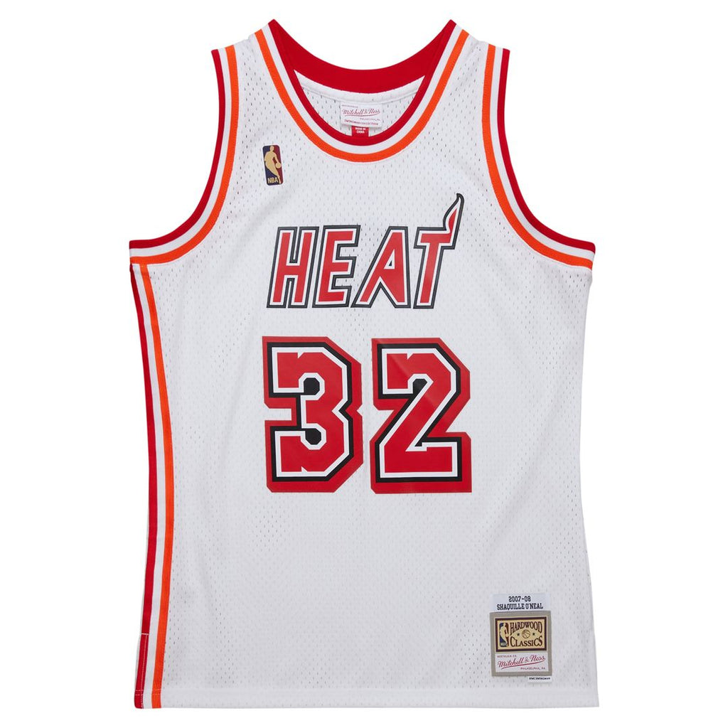 Shaquille O'Neal Miami Heat Mitchell & Ness 2007/ 08 Hardwood Classics Swingman Jersey - White | NBA Fan Gear