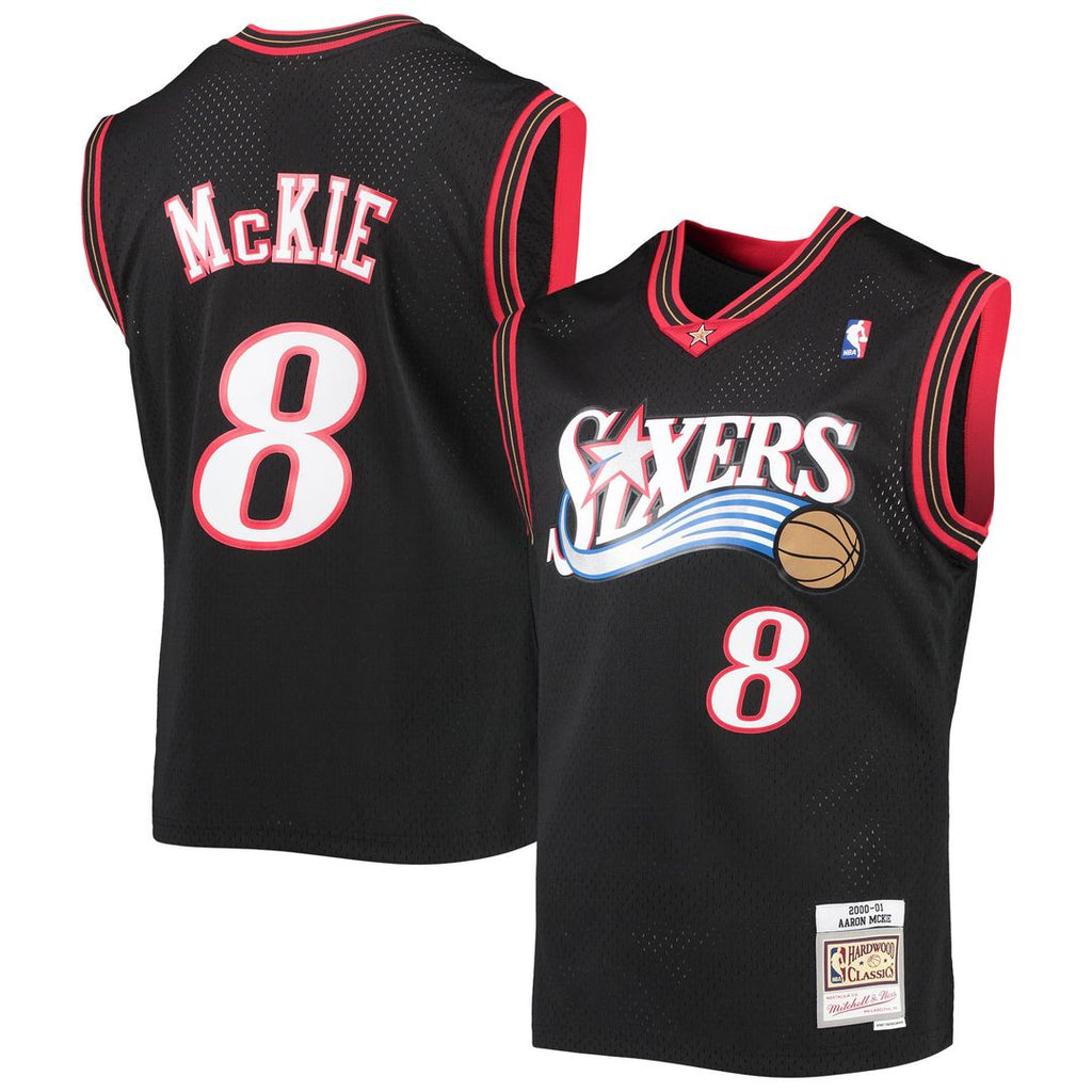 Aaron McKie Philadelphia 76ers Mitchell & Ness Hardwood Classics Swingman Jersey - Black | NBA Fan Gear