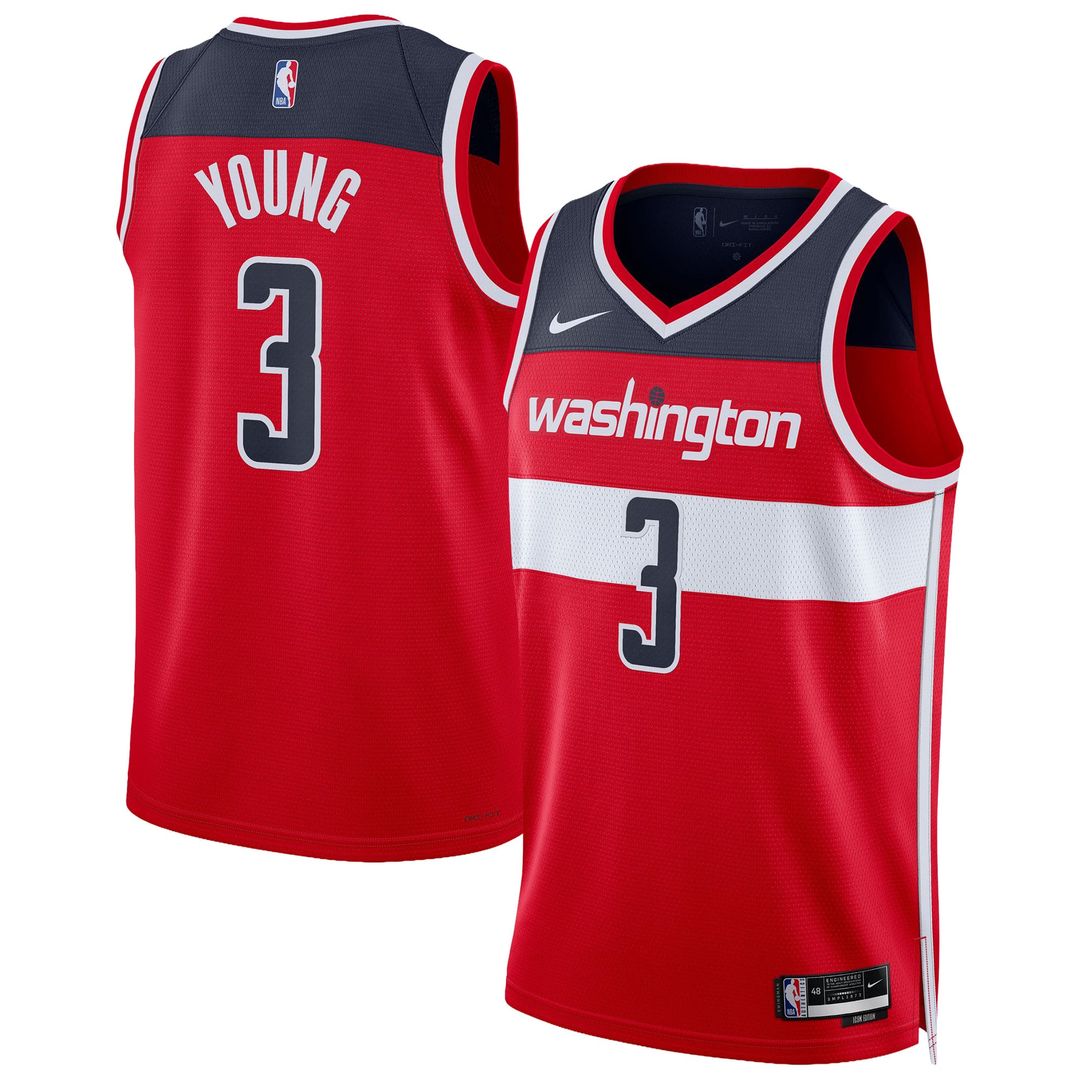 Trae Young Washington Wizards Nike Unisex Swingman Jersey - Icon Edition - Red | NBA Fan Gear