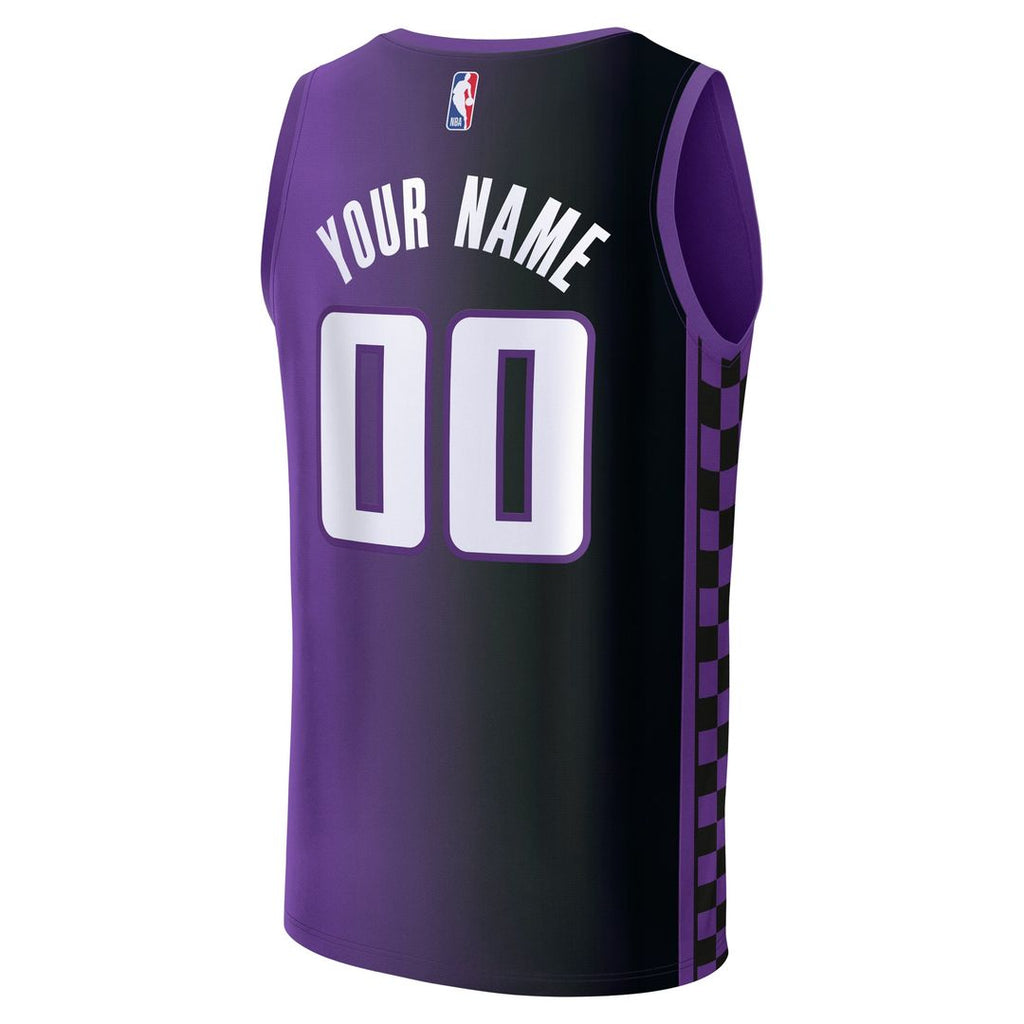 Sacramento Kings Fanatics Youth Fast Break Custom Replica Jersey - Black - Icon Edition | NBA Fan Gear