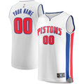 Detroit Pistons Fanatics Fast Break Custom Replica Jersey White - Association Edition | NBA Fan Gear