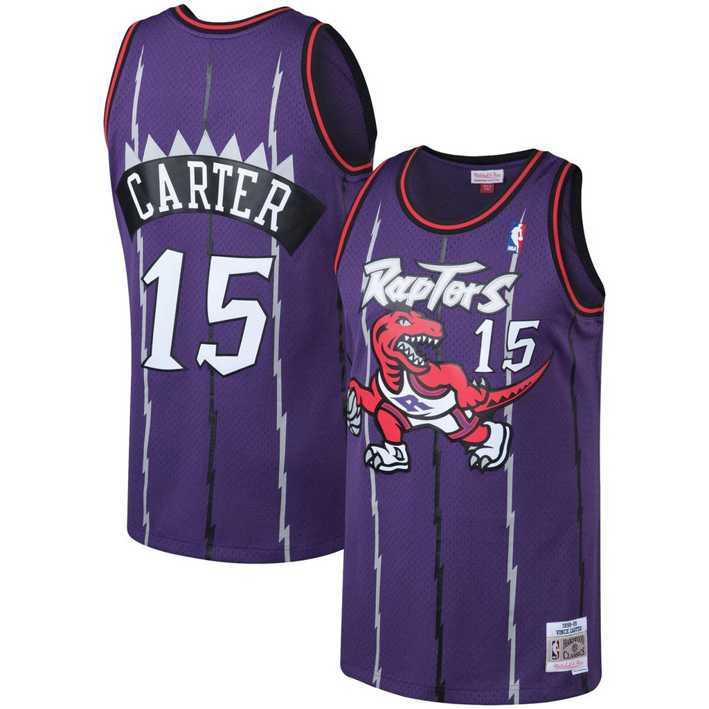Vince Carter Toronto Raptors Mitchell & Ness 1998/ 99 Big & Tall Hardwood Classics Swingman Jersey - Purple | NBA Fan Gear