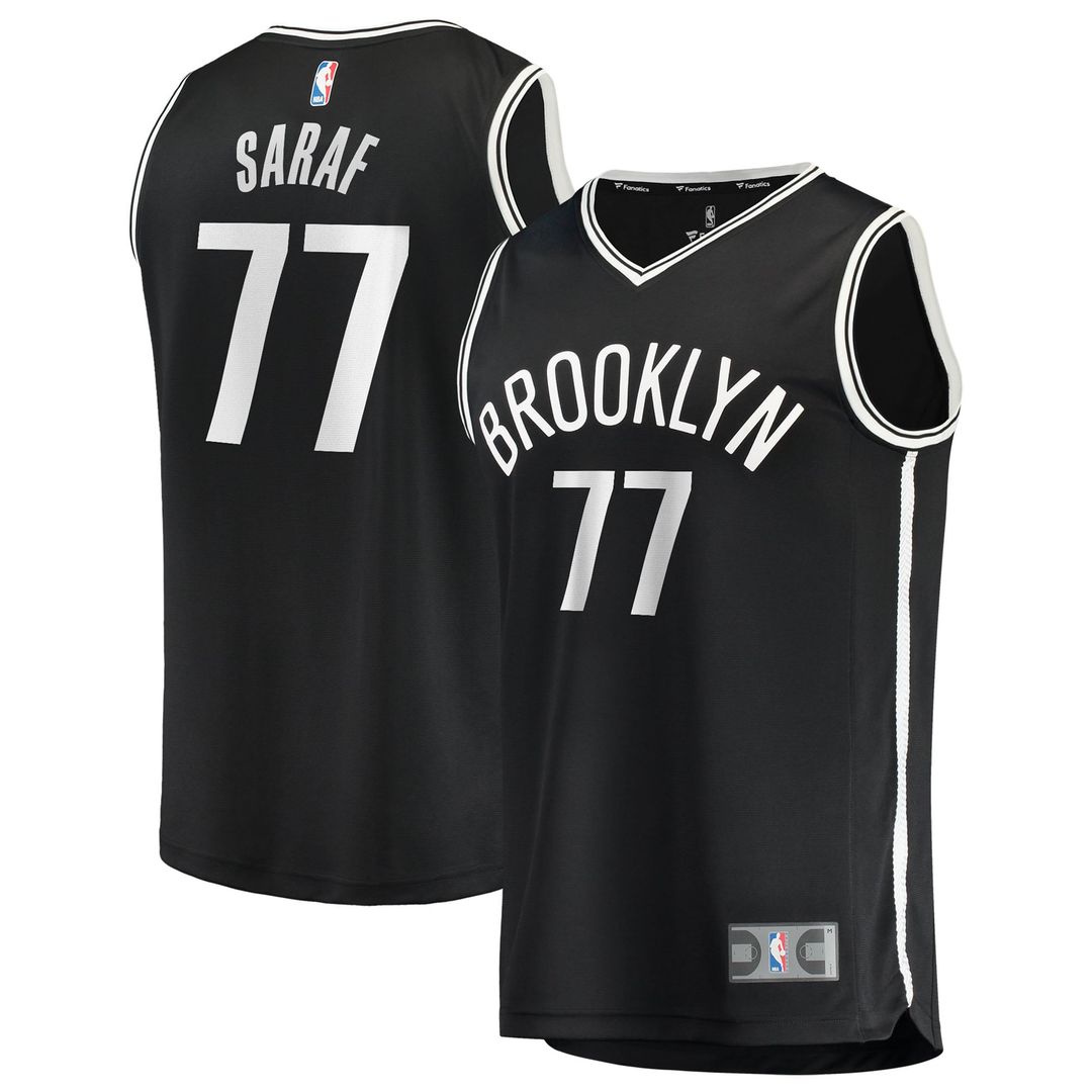 Ben Saraf Brooklyn Nets Fanatics Fast Break Replica Jersey - Black - Icon Edition | NBA Fan Gear