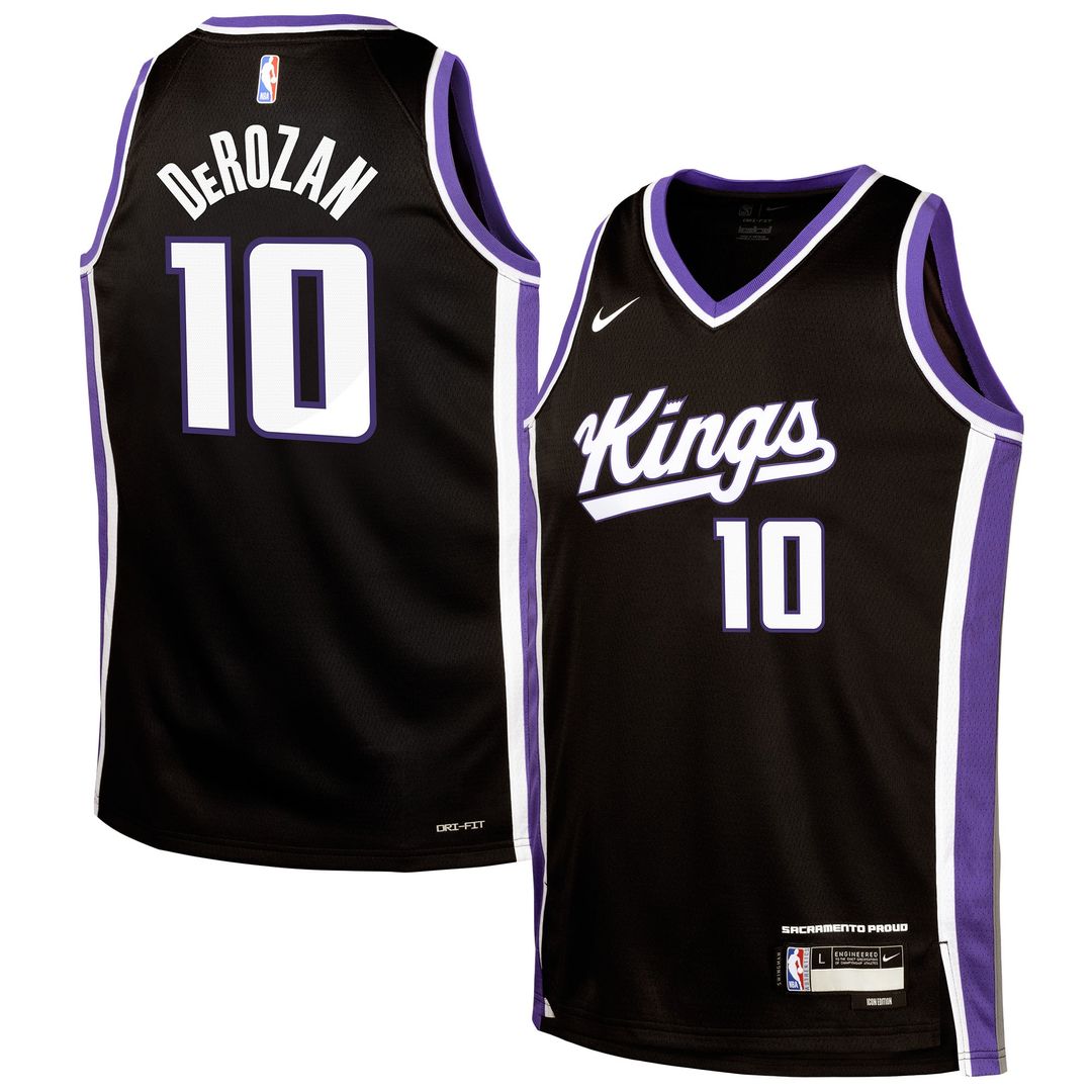 DeMar DeRozan Sacramento Kings Nike Youth Swingman Jersey - Icon Edition - Black | NBA Fan Gear