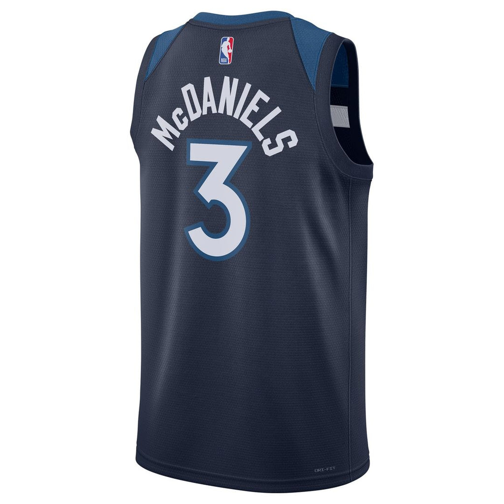 Jaden McDaniels Minnesota Timberwolves Nike Unisex Swingman Player Jersey - Icon Edition - Navy | NBA Fan Gear