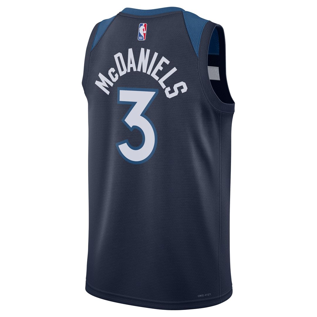 Jaden McDaniels Minnesota Timberwolves Nike Unisex Swingman Player Jersey - Icon Edition - Navy | NBA Fan Gear