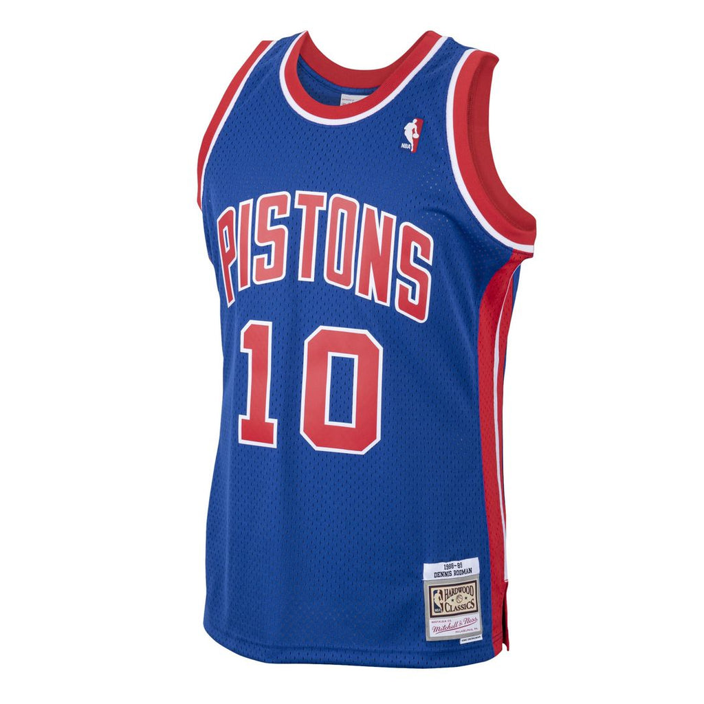 Dennis Rodman Detroit Pistons Mitchell & Ness 1988/ 89 Hardwood Classics Swingman Jersey - Royal | NBA Fan Gear