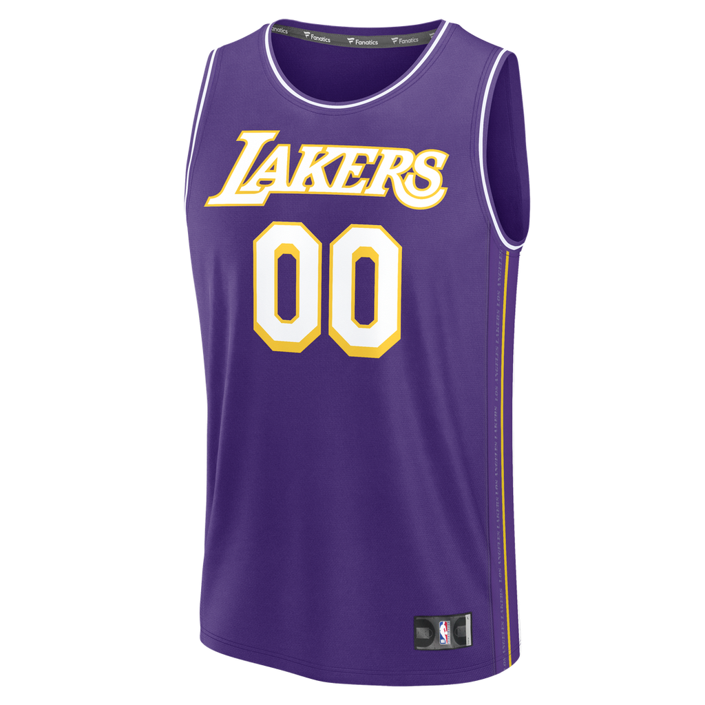 Los Angeles Lakers Fanatics Fast Break Custom Replica Jersey - Association Edition - White | NBA Fan Gear