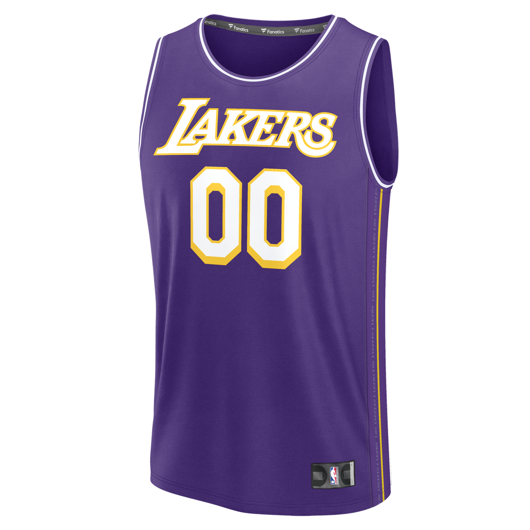 Los Angeles Lakers Fanatics Fast Break Custom Replica Jersey - Association Edition - White | NBA Fan Gear