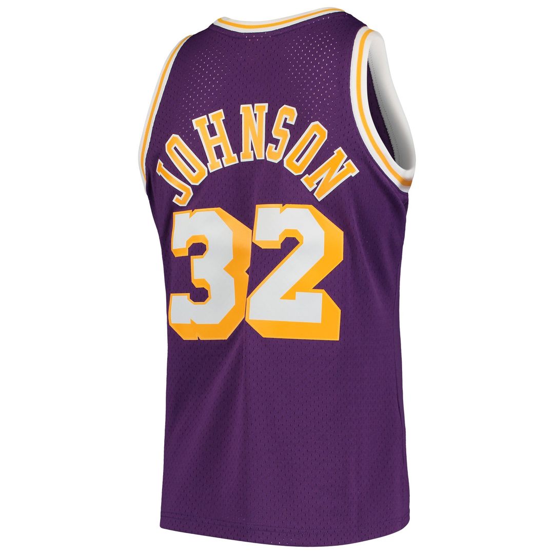Magic Johnson Los Angeles Lakers Mitchell & Ness 1984/ 85 Hardwood Classics Swingman Jersey - Purple | NBA Fan Gear