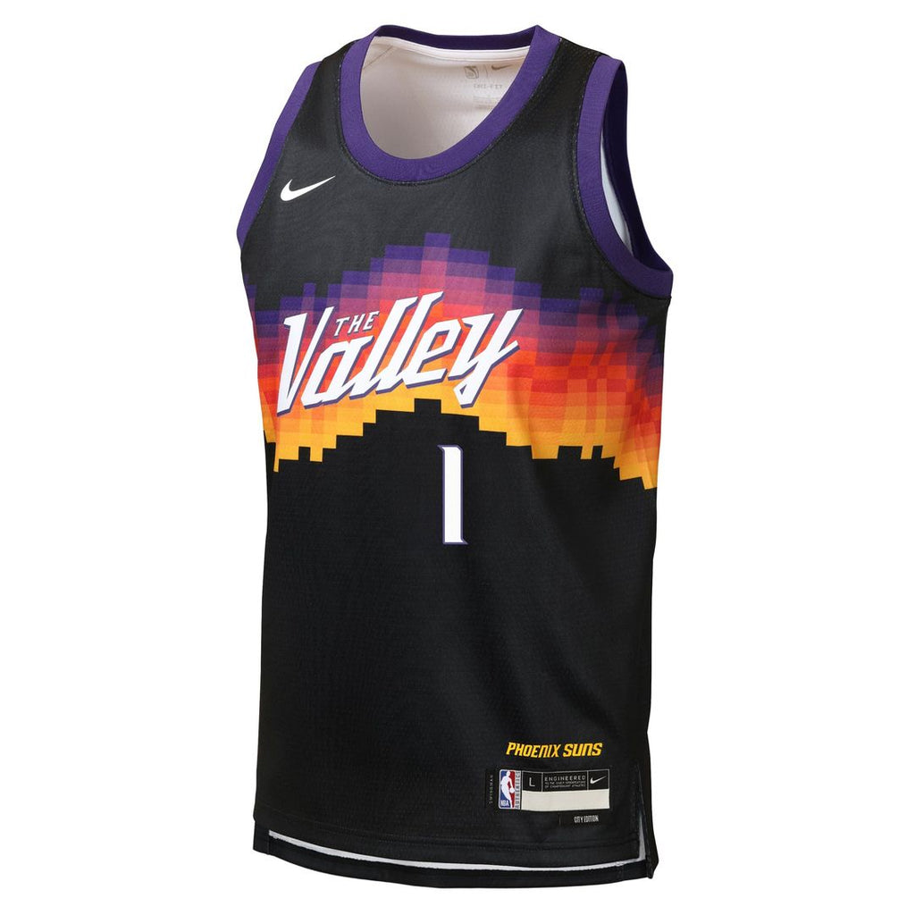 Devin Booker Phoenix Suns Nike Youth 2025/ 26 City Edition Swingman Jersey - Black | NBA Fan Gear