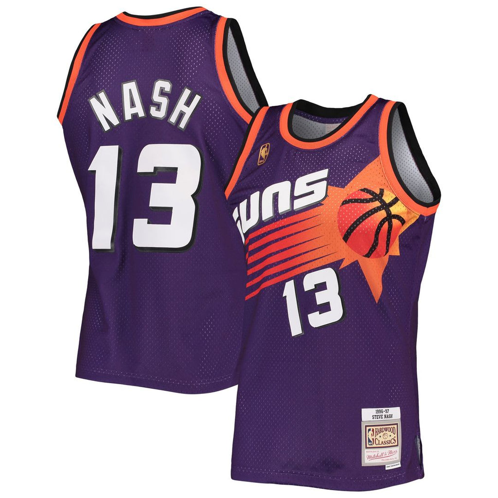 Steve Nash Phoenix Suns Mitchell & Ness 1996/ 97 Hardwood Classics Swingman Jersey - Purple | NBA Fan Gear