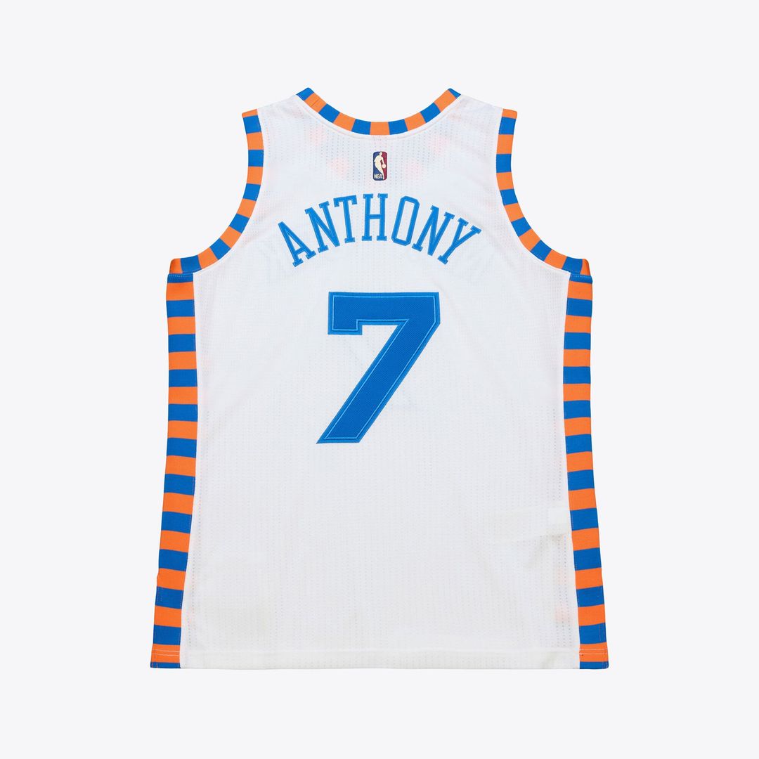 Carmelo Anthony New York Knicks Mitchell & Ness 2015-16 Hardwood Classics Authentic Jersey - White | NBA Fan Gear