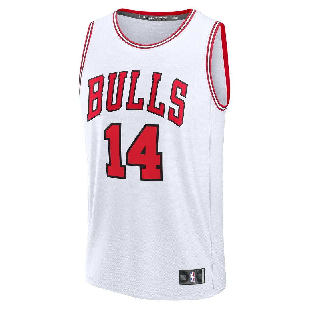 Matas Buzelis Chicago Bulls Fanatics Youth Fast Break Replica Player Jersey - Association - White Edition | NBA Fan Gear