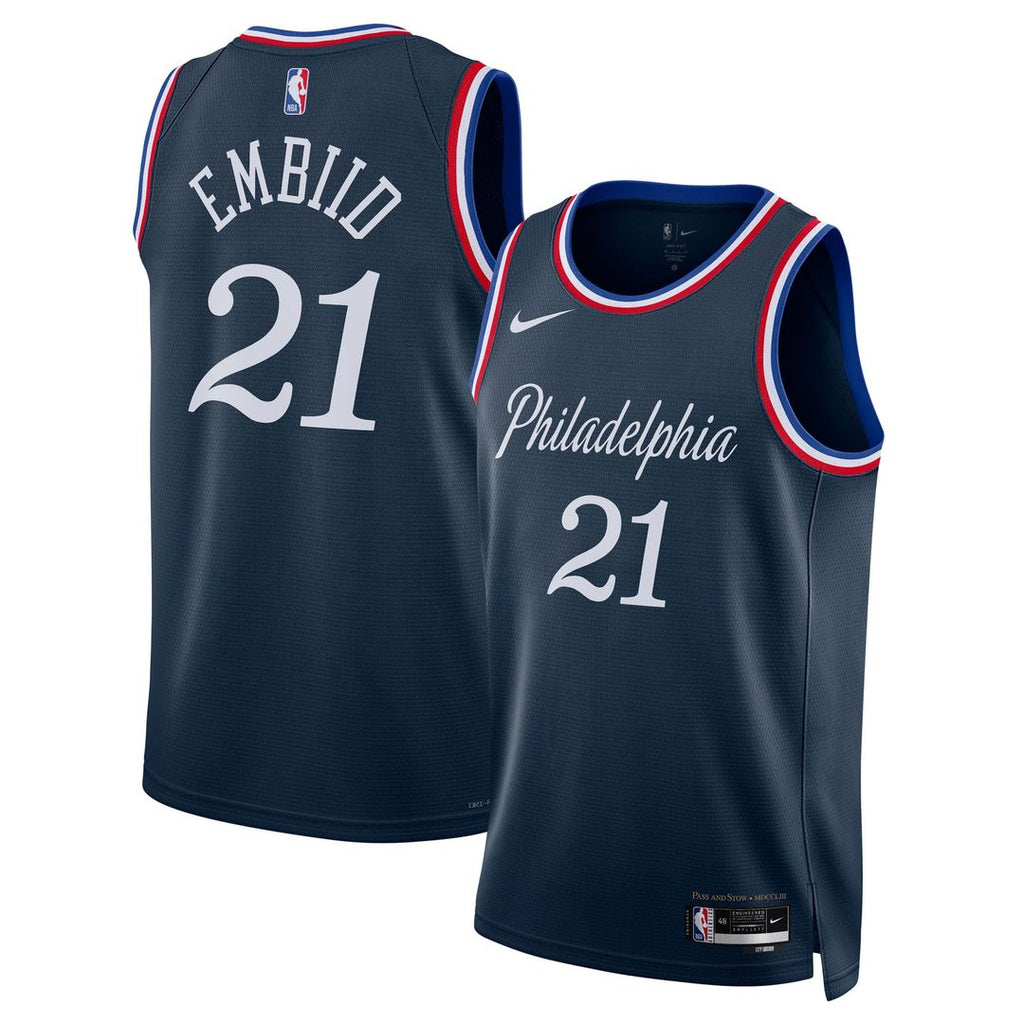 Joel Embiid Philadelphia 76ers Nike Unisex 2025/ 26 Swingman Jersey - Navy - City Edition | NBA Fan Gear