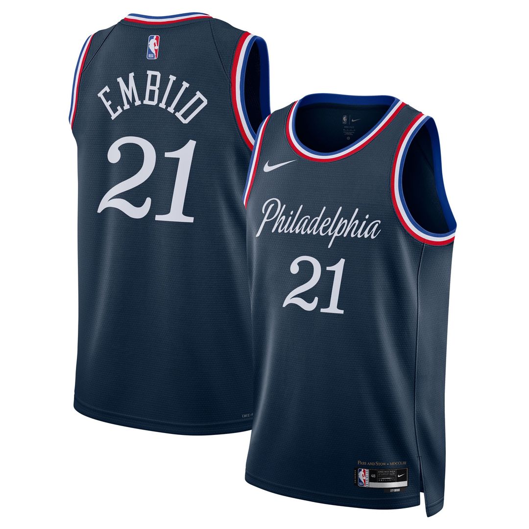 Joel Embiid Philadelphia 76ers Nike Unisex 2025/ 26 Swingman Jersey - Navy - City Edition | NBA Fan Gear