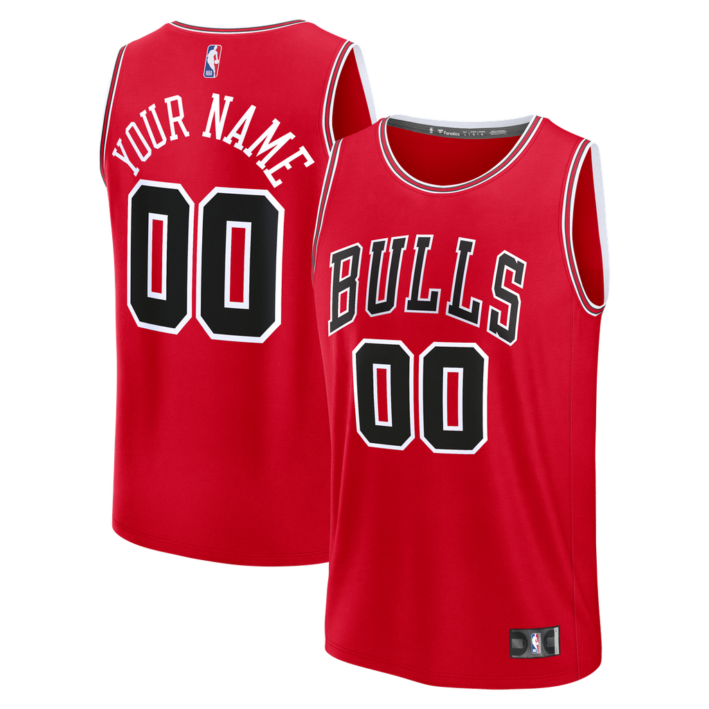 Chicago Bulls Fanatics Youth Fast Break Custom Jersey - Icon Edition - Red | NBA Fan Gear