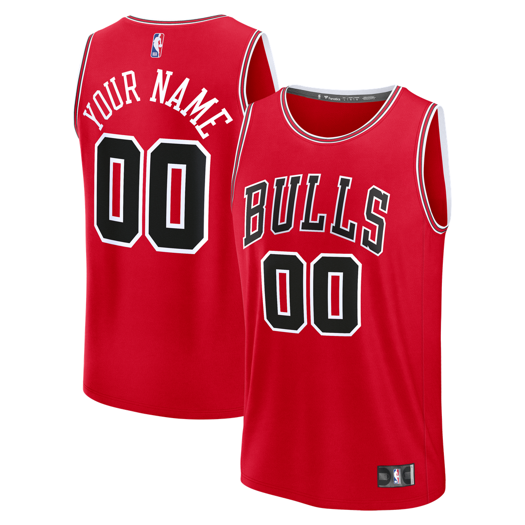 Chicago Bulls Fanatics Youth Fast Break Custom Jersey - Icon Edition - Red | NBA Fan Gear