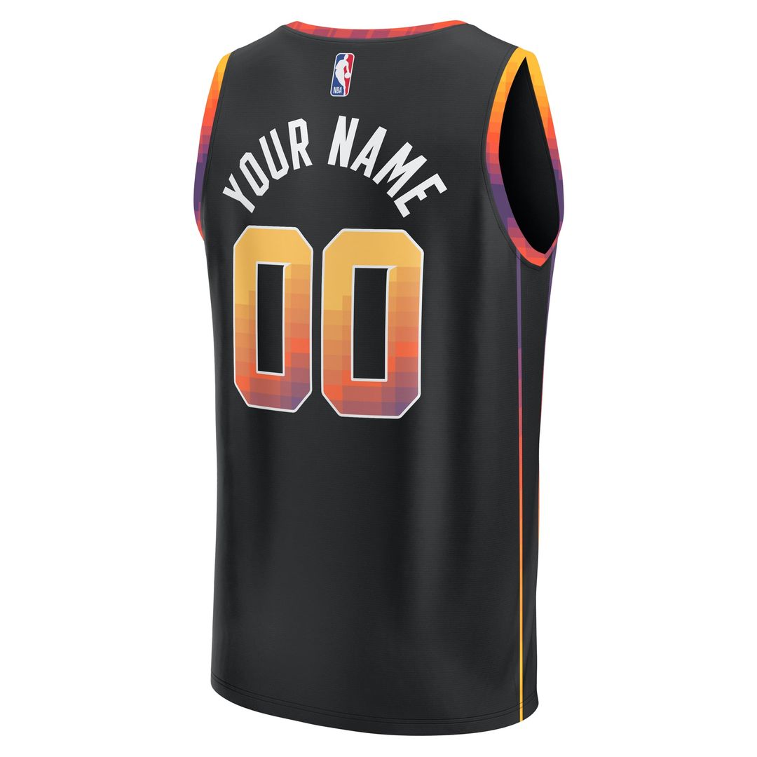 Phoenix Suns Fanatics Youth Fast Break Replica Custom Jersey - Statement Edition - Black | NBA Fan Gear