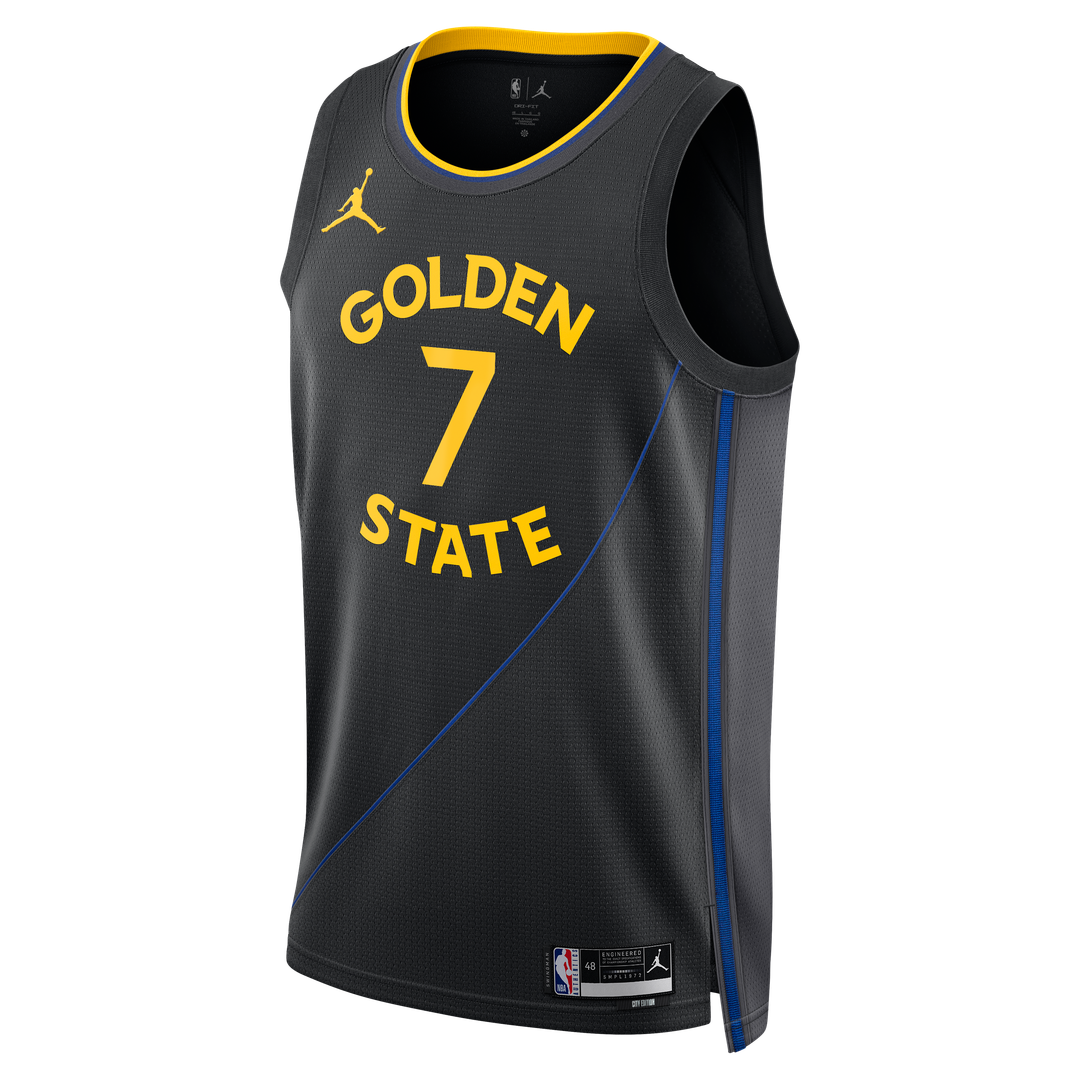 Kristaps Porziņģis Golden State Warriors Jordan Brand Unisex Swingman Jersey - Statement Edition - Black | NBA Fan Gear