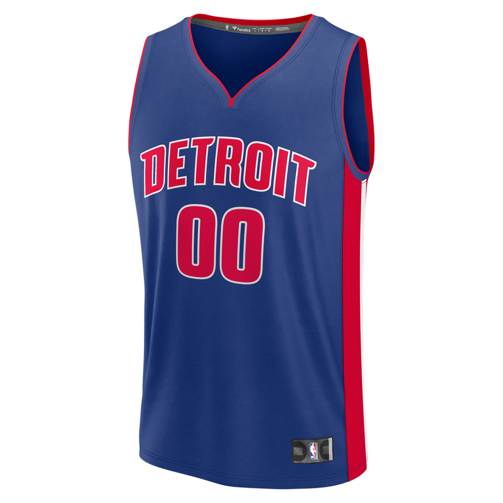 Detroit Pistons Fanatics Youth Fast Break Custom Jersey - Icon Edition - Blue | NBA Fan Gear