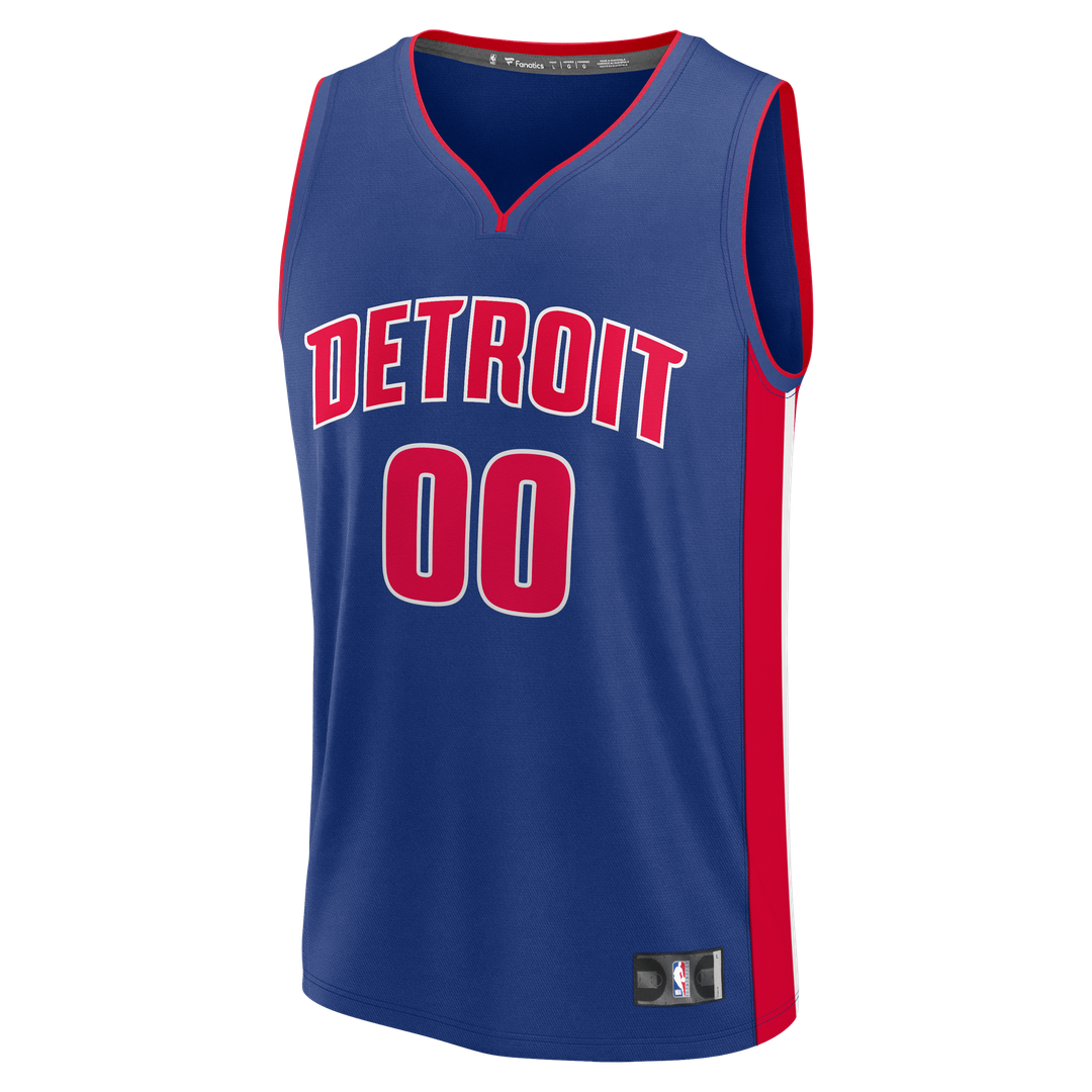 Detroit Pistons Fanatics Youth Fast Break Custom Jersey - Icon Edition - Blue | NBA Fan Gear