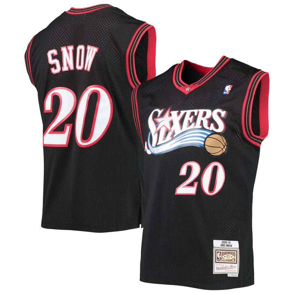 Eric Snow Philadelphia 76ers Mitchell & Ness 2000/ 01 Hardwood Classics Swingman Jersey - Black | NBA Fan Gear