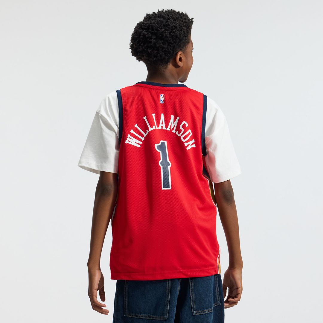 Zion Williamson New Orleans Pelicans Fanatics Youth Fast Break Player Jersey - Statement Edition - Red | NBA Fan Gear