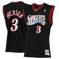 Allen Iverson Philadelphia 76ers Mitchell & Ness 2000/ 01 Hardwood Classics Swingman Jersey - Black | NBA Fan Gear