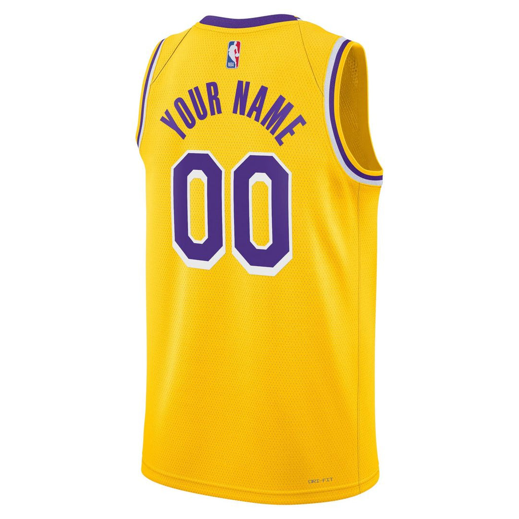 Los Angeles Lakers Nike Unisex Swingman Custom Jersey Gold - Icon Edition | NBA Fan Gear