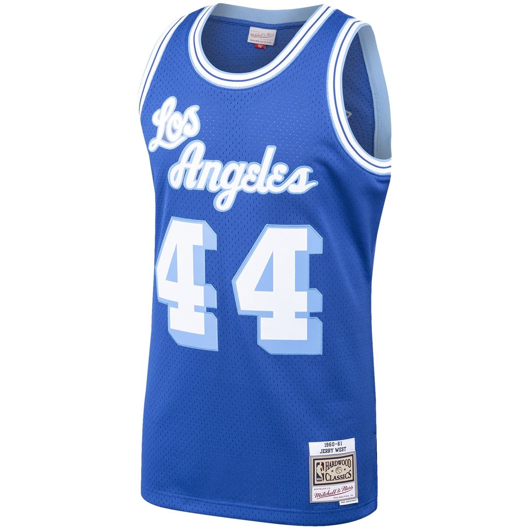 Jerry West Los Angeles Lakers Mitchell & Ness Hardwood Classics Swingman Jersey - Royal | NBA Fan Gear