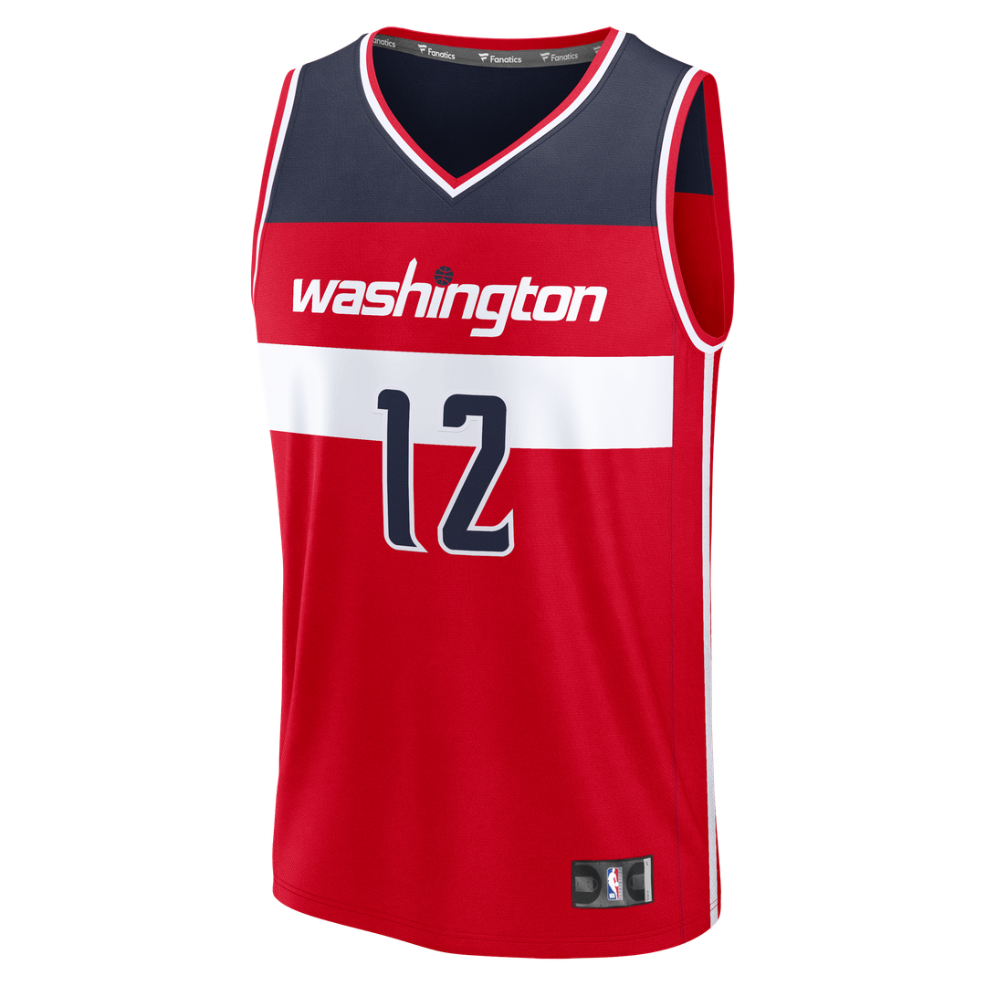 Tre Johnson III Washington Wizards Fanatics Fast Break Replica Jersey - Icon Edition - Red | NBA Fan Gear