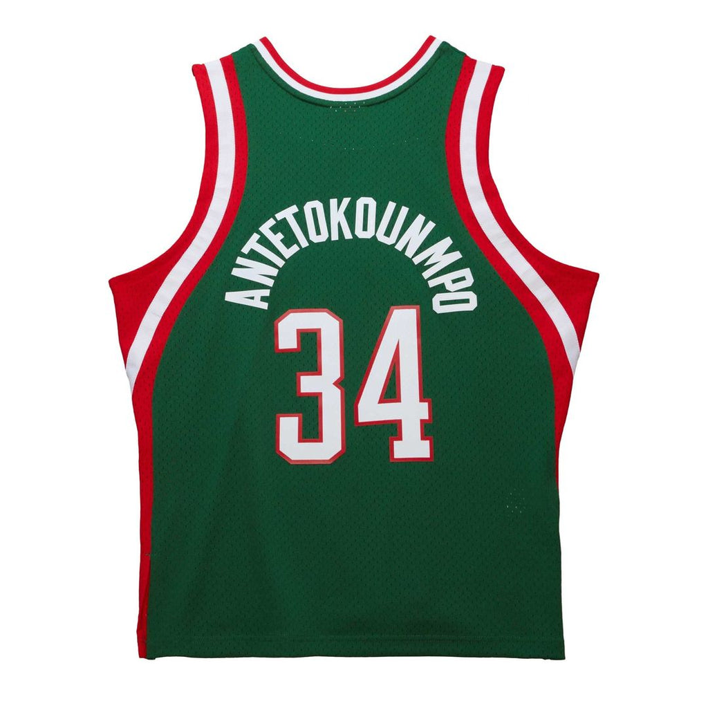 Giannis Antetokounmpo Milwaukee Bucks Mitchell & Ness 2013/ 14 Hardwood Classics Swingman Jersey - Hunter Green | NBA Fan Gear
