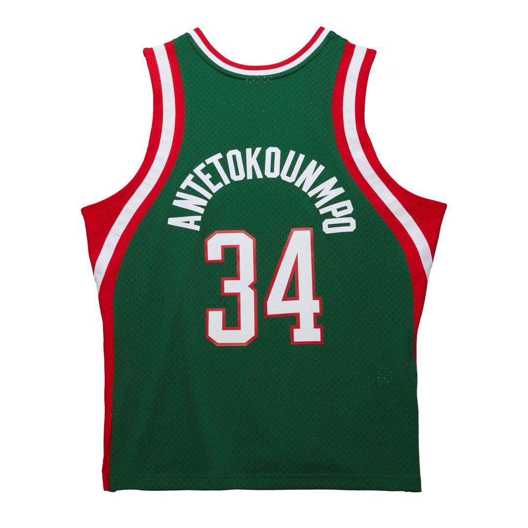 Giannis Antetokounmpo Milwaukee Bucks Mitchell & Ness 2014/ 15 Hardwood Classics Swingman Jersey - Red | NBA Fan Gear