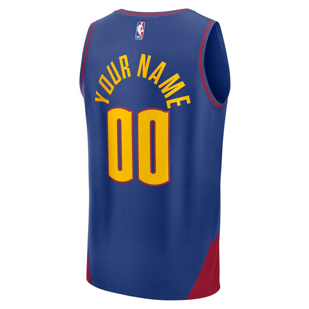 Denver Nuggets Fanatics Fast Break Custom Jersey - Statement Edition - Blue | NBA Fan Gear