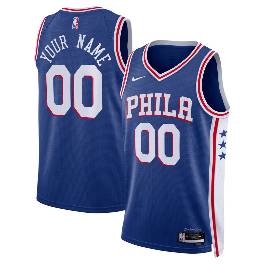 Philadelphia 76ers Nike Unisex 2022/ 23 Swingman Custom Jersey Royal - Icon Edition | NBA Fan Gear