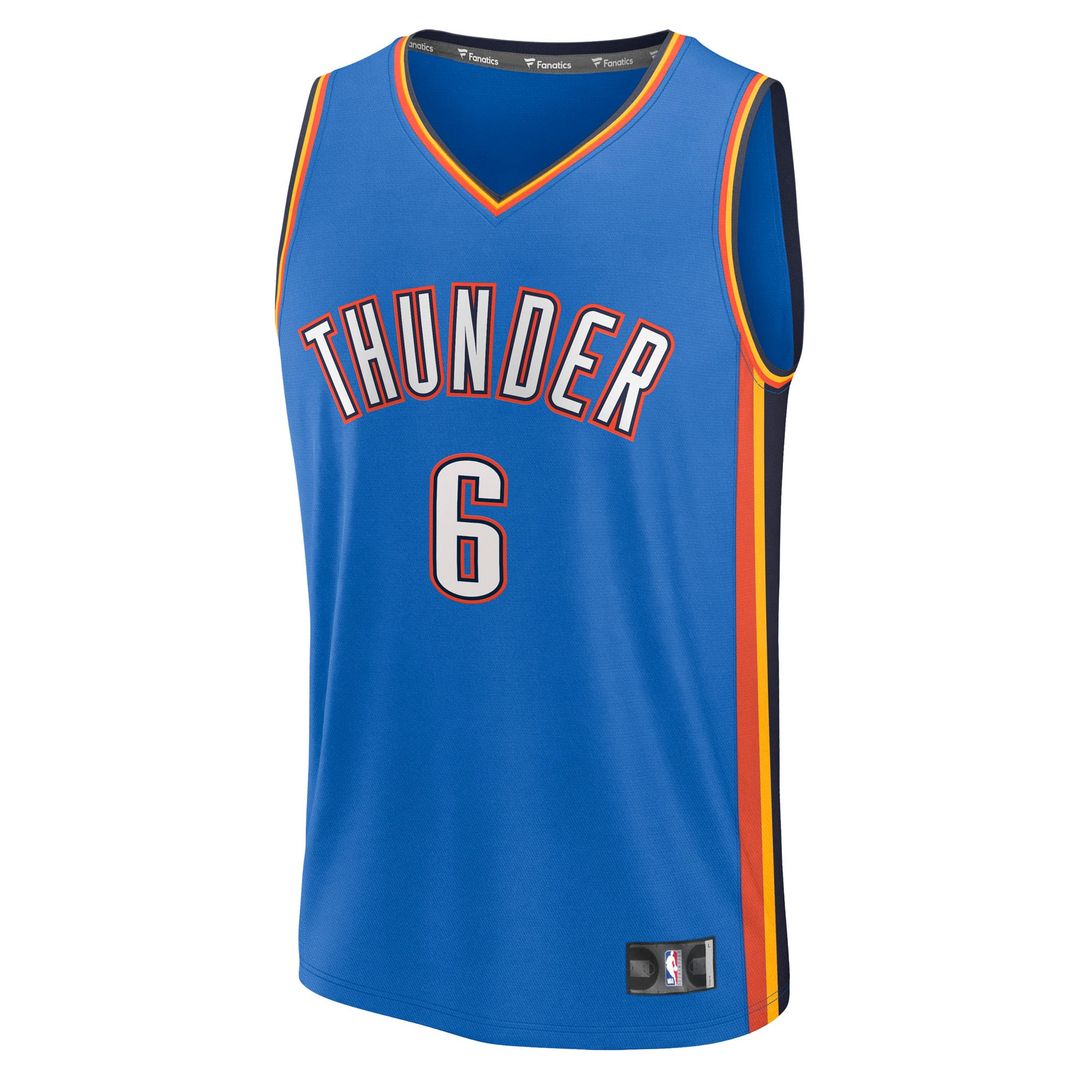 Jaylin Williams Oklahoma City Thunder Fanatics Fast Break Replica Player Jersey - Icon Edition - Blue | NBA Fan Gear