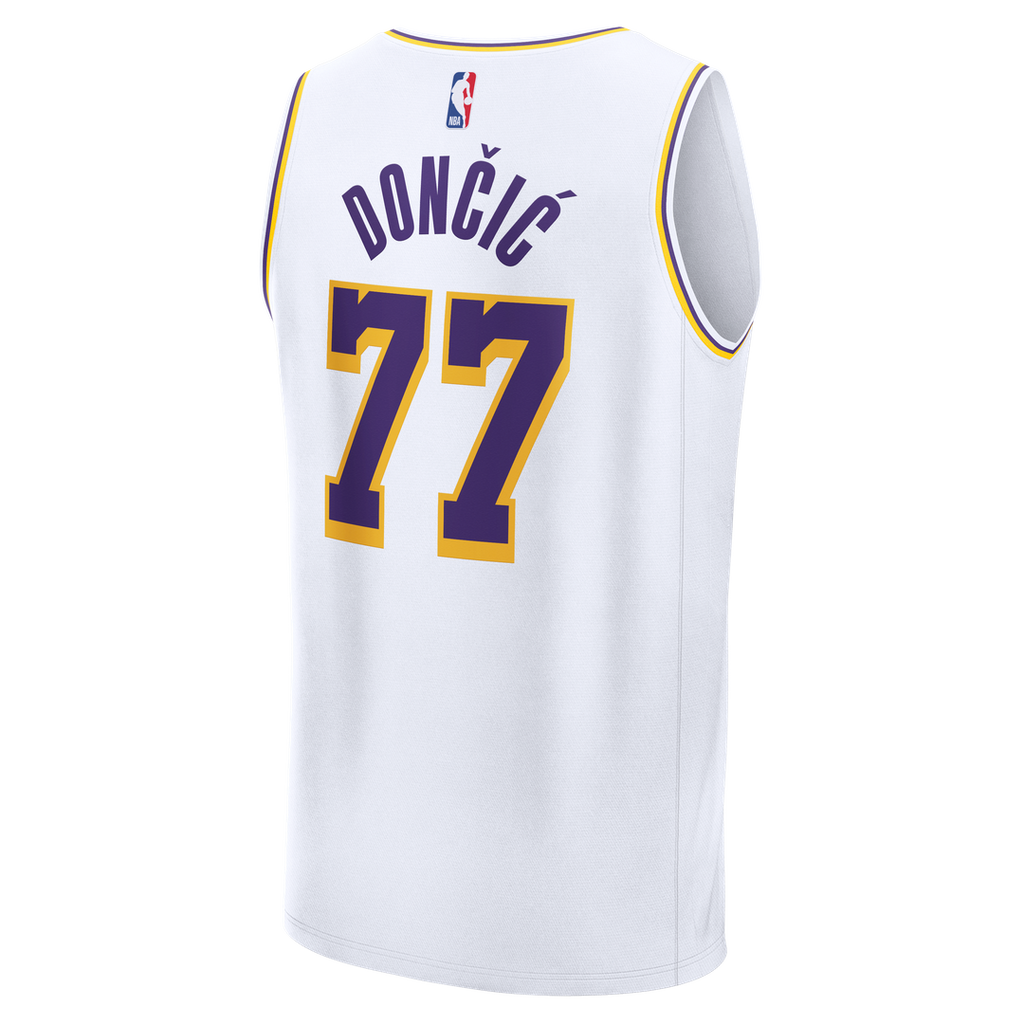 Luka Dončić Los Angeles Lakers Fanatics Youth Fast Break Replica Jersey - White - Association Edition | NBA Fan Gear