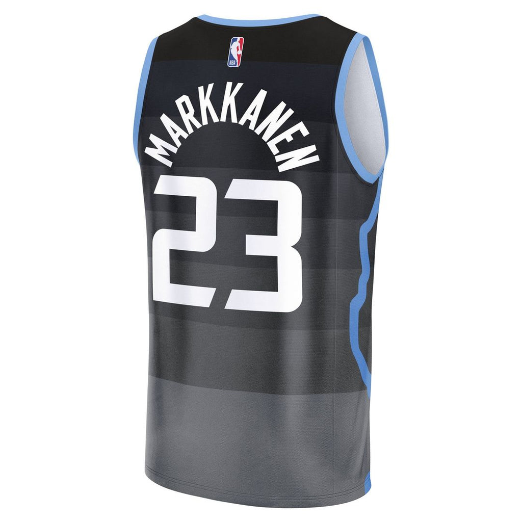 Lauri Markkanen Utah Jazz Fanatics Youth Fast Break Jersey - City Edition - Black | NBA Fan Gear
