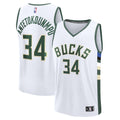Giannis Antetokounmpo Milwaukee Bucks Fanatics Fast Break Replica Player Jersey - Association Edition - White | NBA Fan Gear