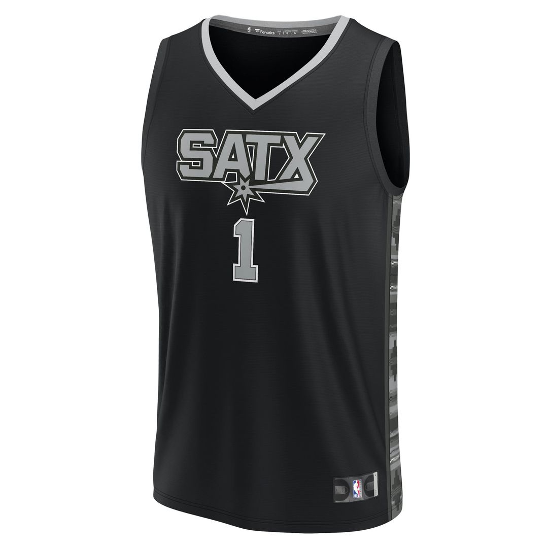 Victor Wembanyama San Antonio Spurs Fanatics Fast Break Replica Player Jersey - Statement Edition - Black | NBA Fan Gear