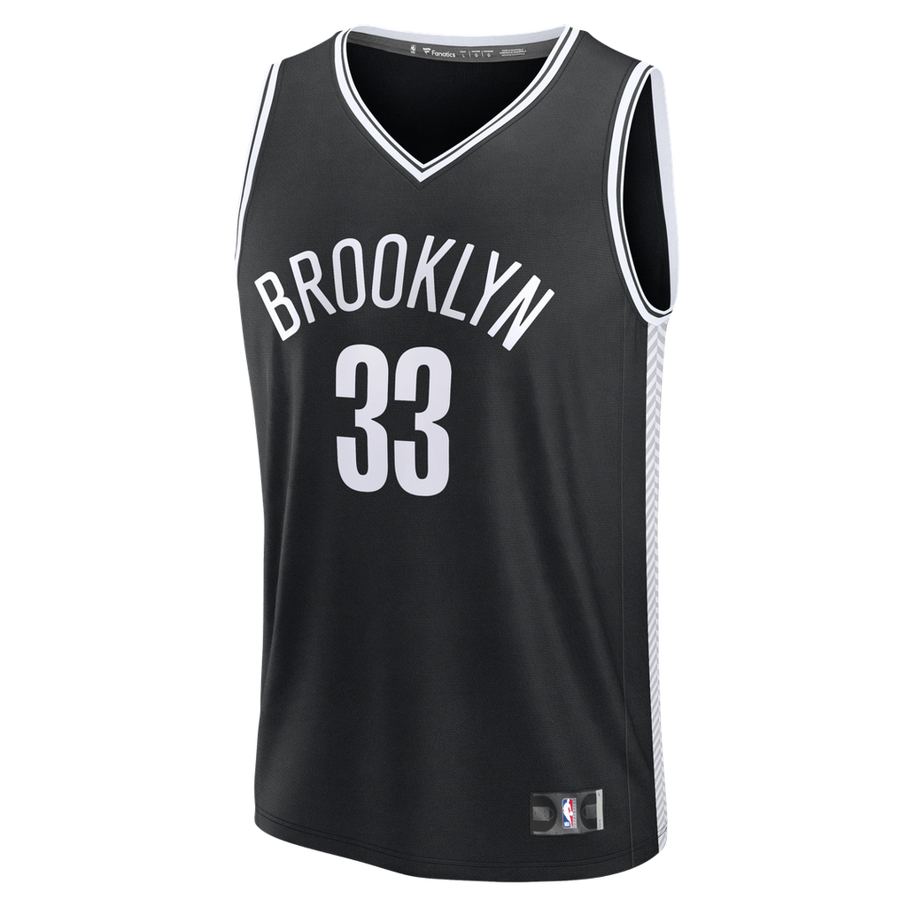 Nic Claxton Brooklyn Nets Fanatics Fast Break Replica Jersey - Black - Icon Edition | NBA Fan Gear