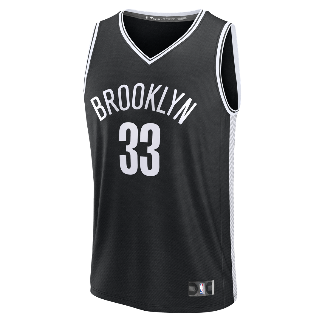 Nic Claxton Brooklyn Nets Fanatics Fast Break Replica Jersey - Black - Icon Edition | NBA Fan Gear