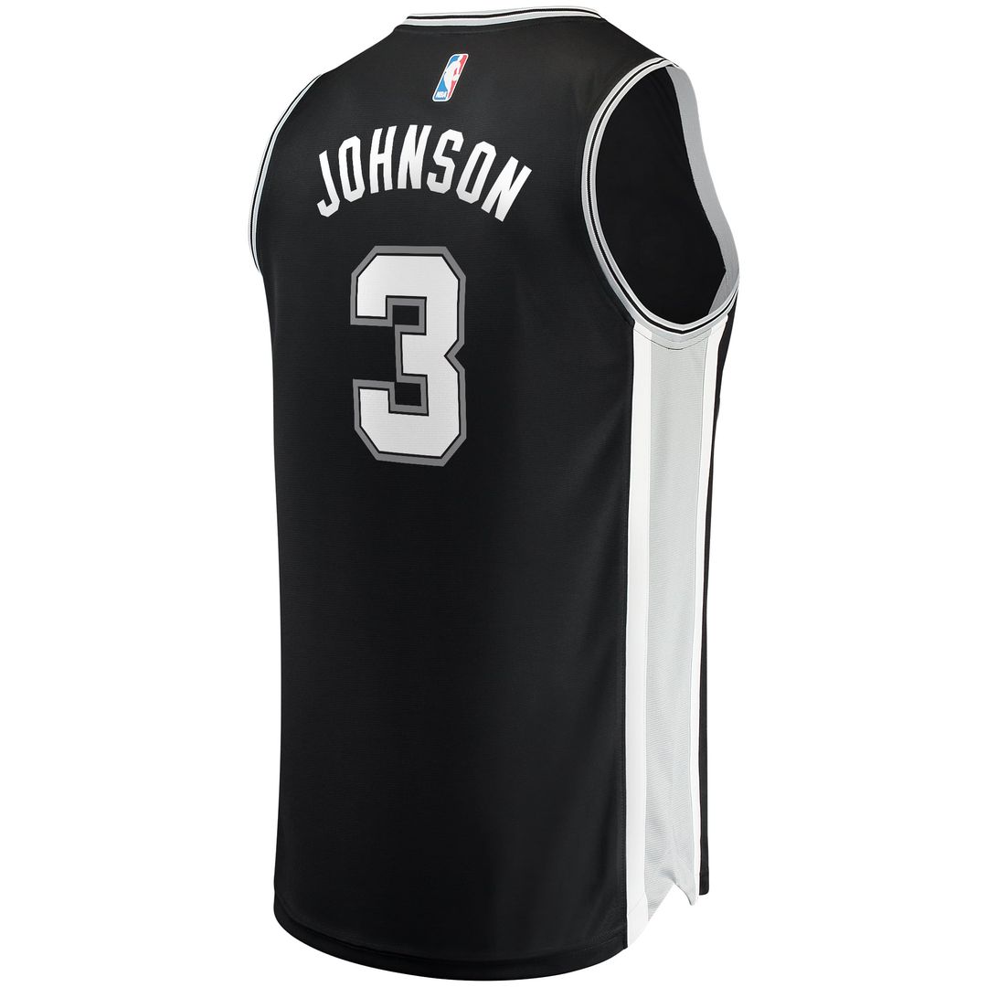 Keldon Johnson San Antonio Spurs Fanatics Fast Break Replica Jersey Black - Icon Edition | NBA Fan Gear